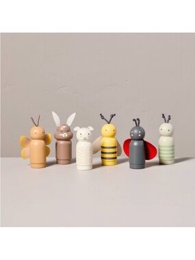 Hearth & Hand Magnolia Toy Spring Peg Pals Animal Figurine Set 6pc NEW IN BOX